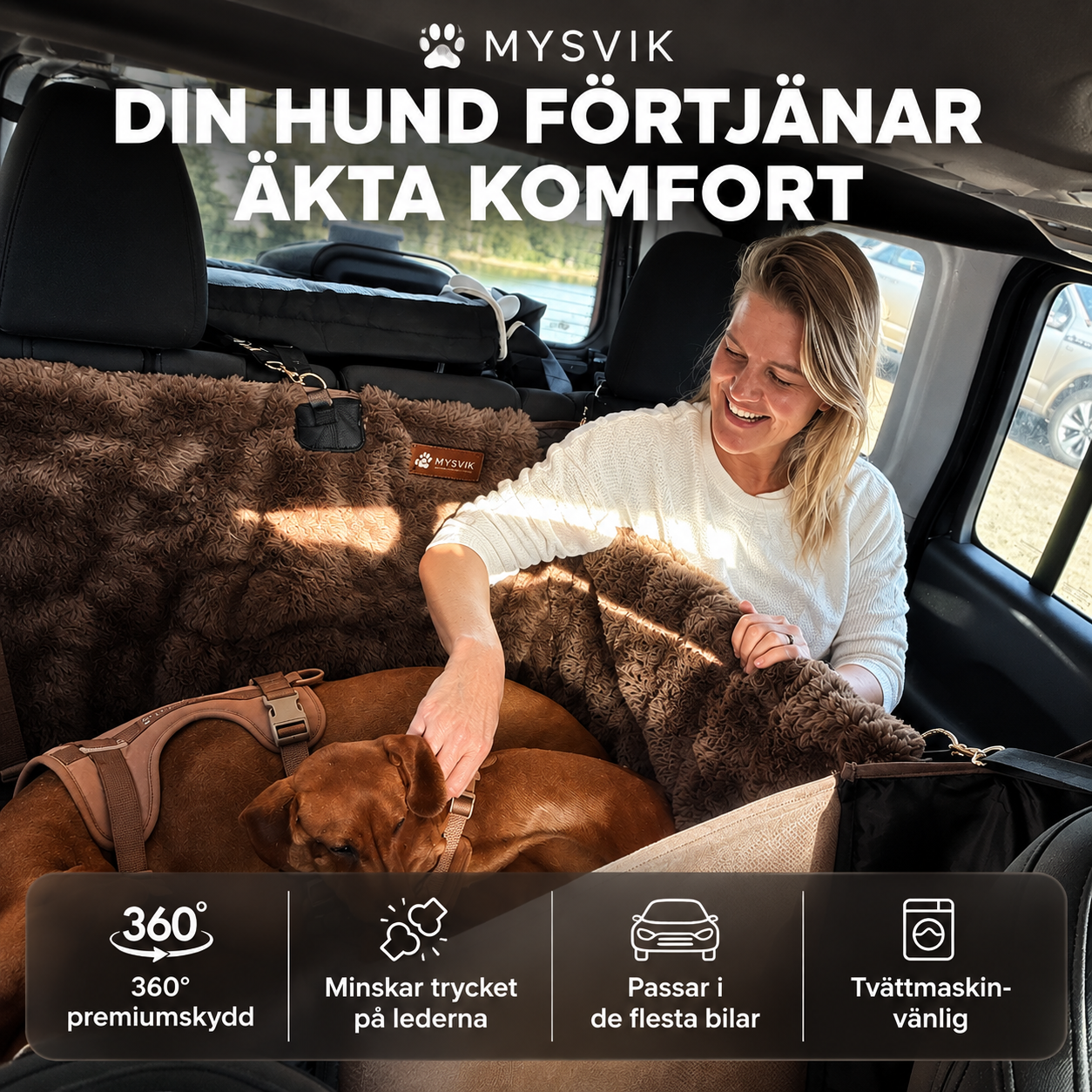 Lyxigt Bilsätesskydd för Hund
